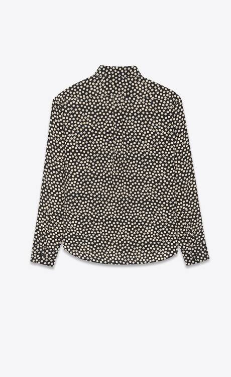 Shirt in dotted silk | Saint Laurent | YSL.com