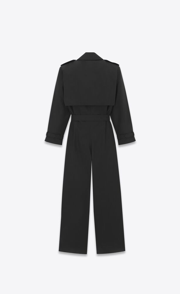 Trench coverall in cotton poplin | Saint Laurent | YSL.com