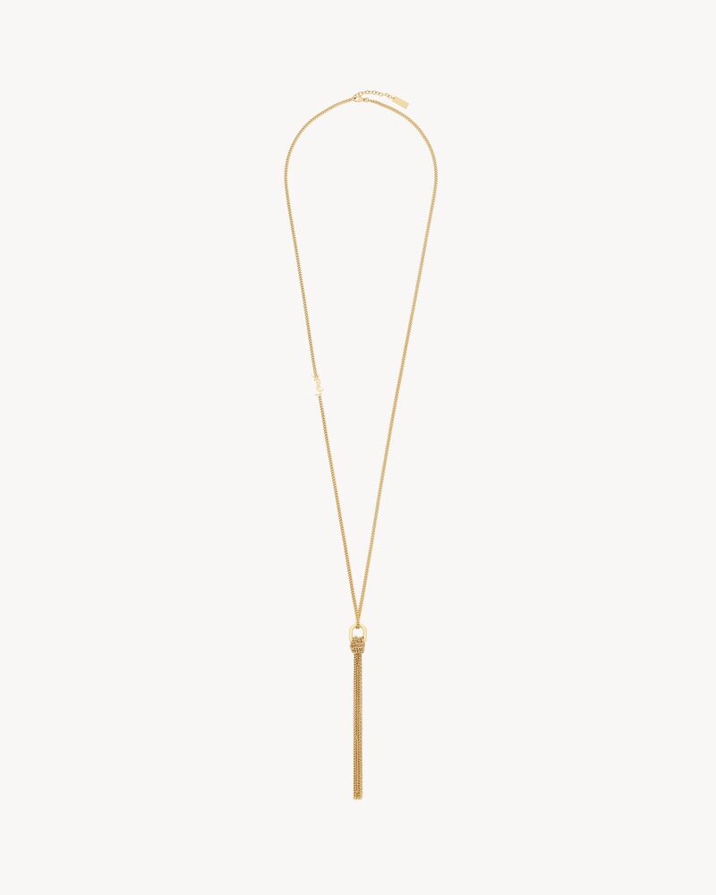 CASSANDRE tassel necklace in metal