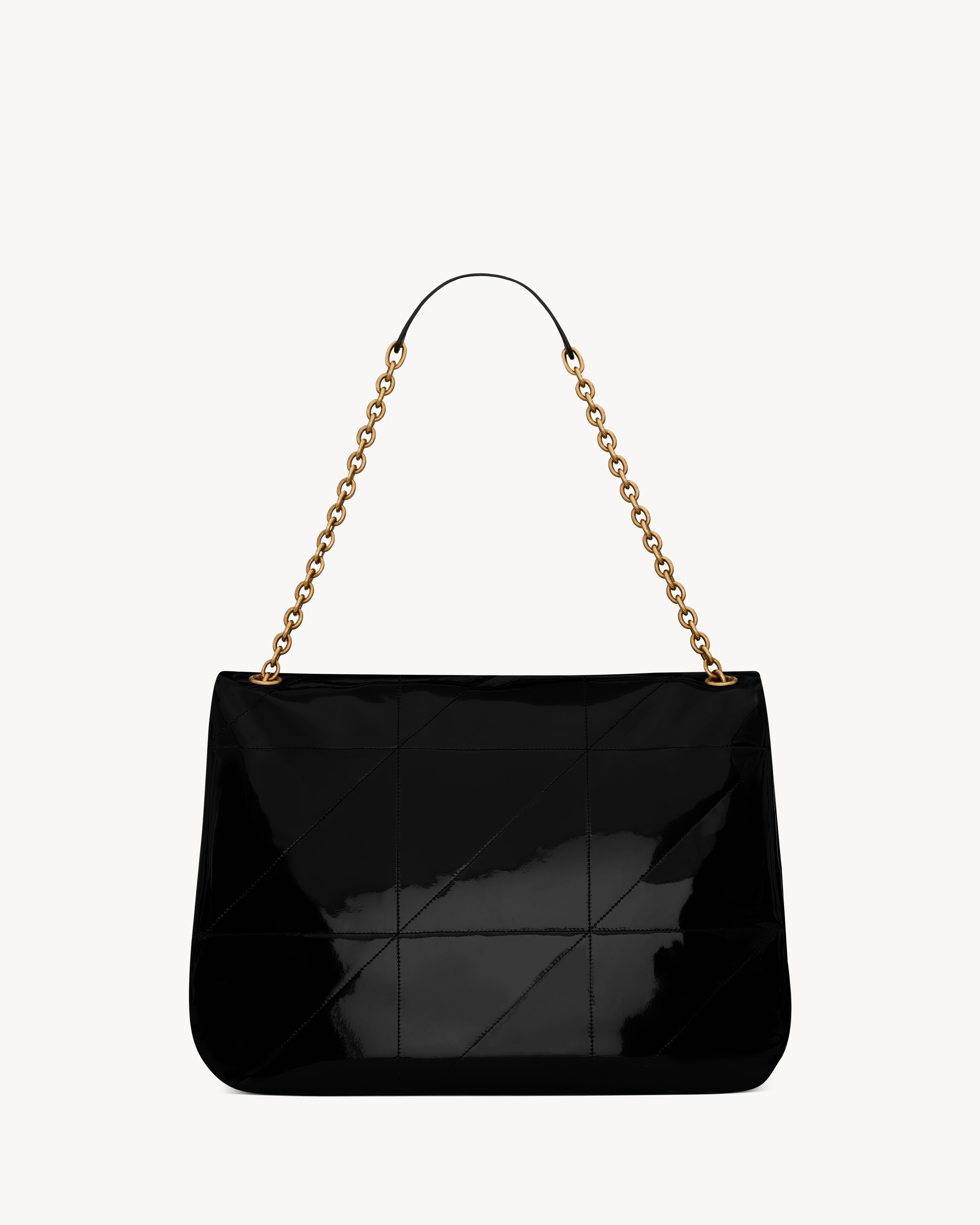 LARGE JAMIE 4.3 in patent effect fabric