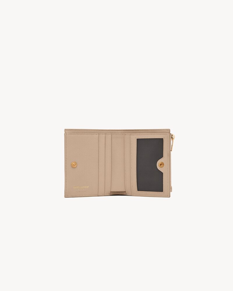 CASSANDRE MATELASSÉ bi-fold wallet in grain de poudre leather