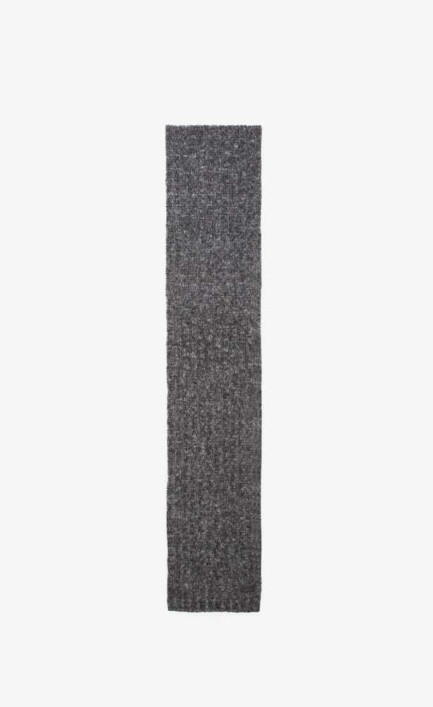 knit signature scarf in wool and mohair