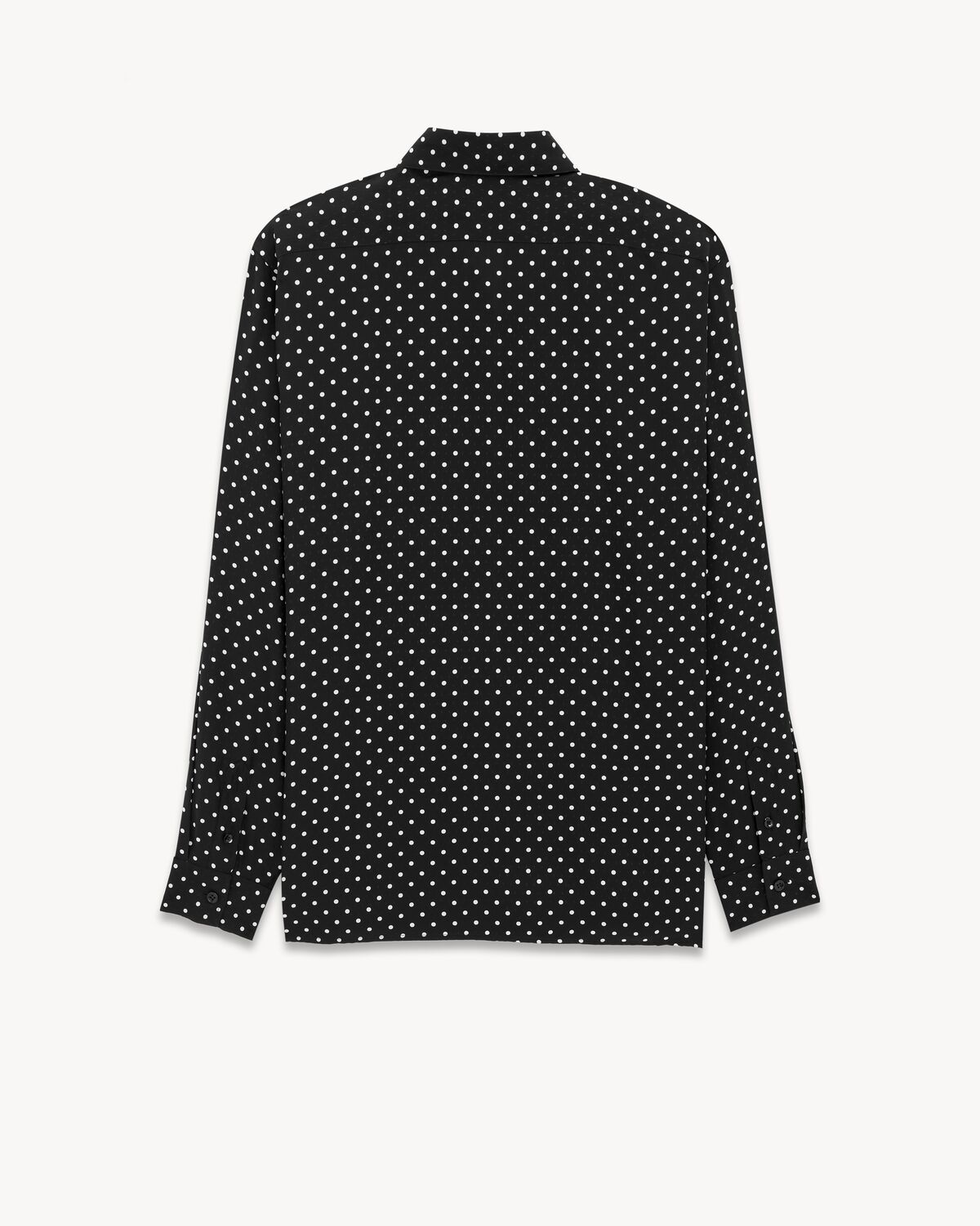 Shirt in Dotted Shiny And Matte Silk