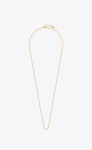 long parallel figaro chain necklace in metal