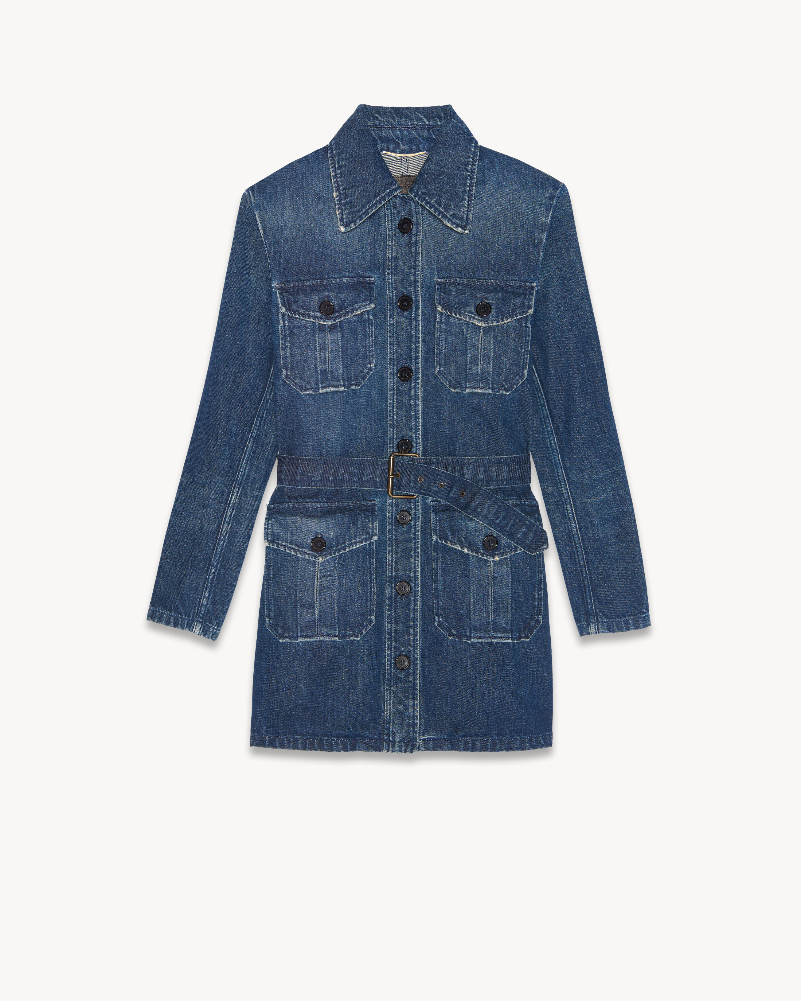 Saharienne Jacket In Dark Serge Blue Denim Saint Laurent Saudi Arabia Ysl Com Saharienne Jacket In Dark Serge Blue Denim Saint Laurent Saudi Arabia Ysl Com