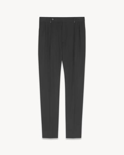 carrot-fit tuxedo pants in grain de poudre
