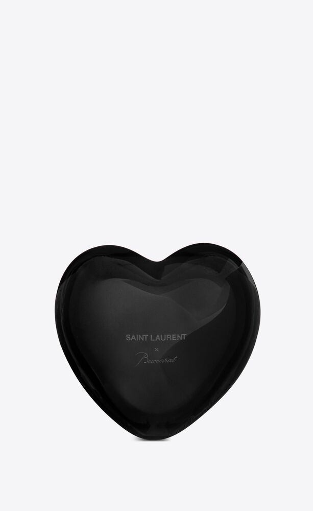 baccarat heart in black crystal