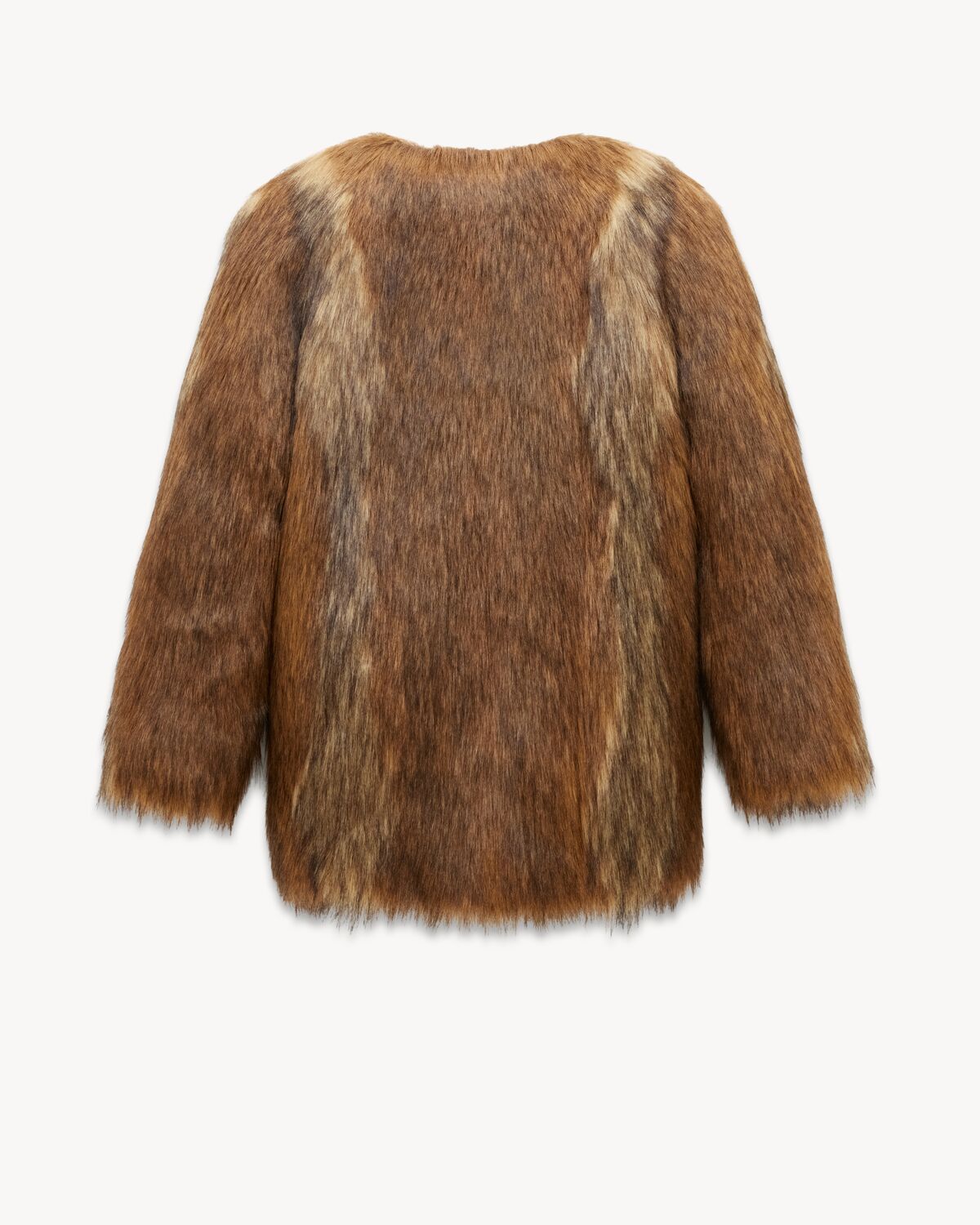 Short coat in animal-free fur | Saint Laurent | YSL.com