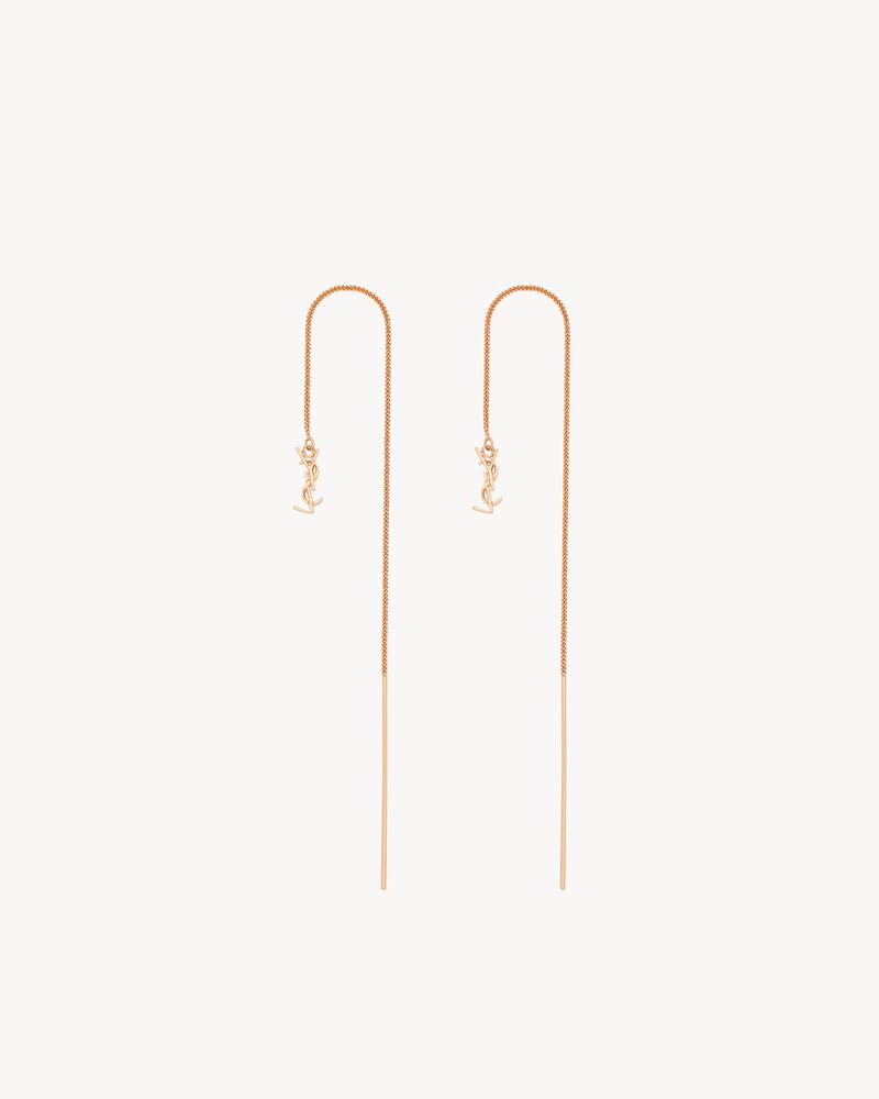 Opyum ysl threader earrings in metal Clearance