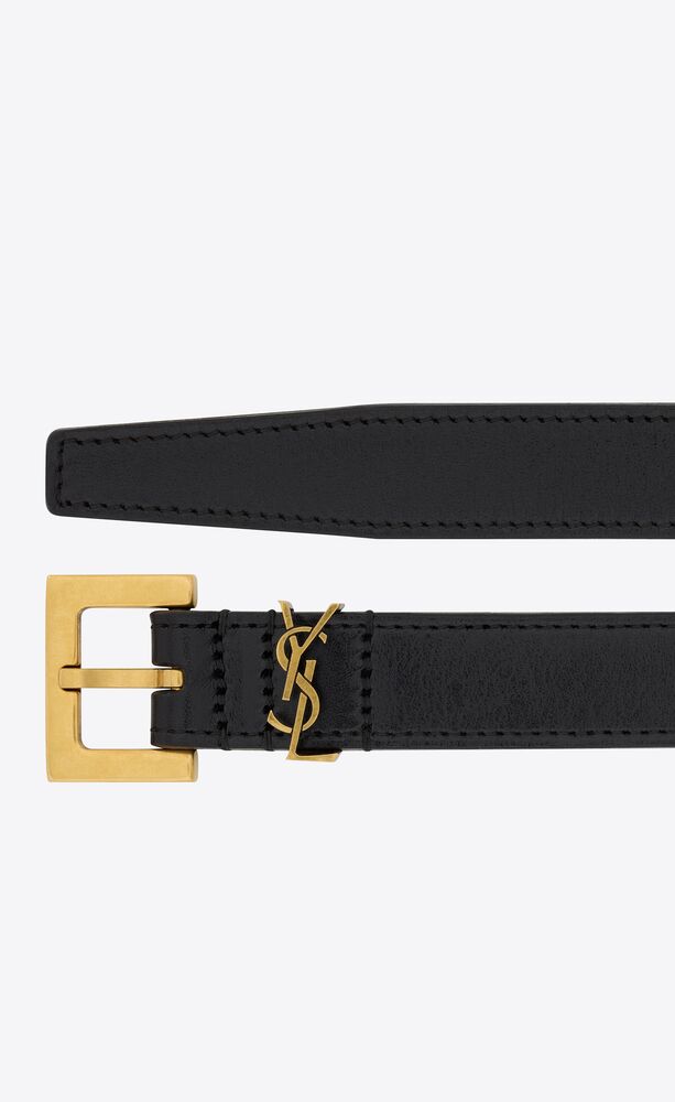 CASSANDRE thin belt in vegetable-tanned leather | Saint Laurent | YSL.com