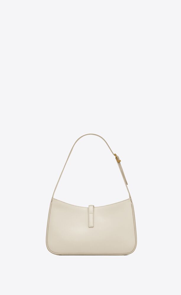Saint Laurent Le 5 A 7 Hobo Bag In Smooth Leather Blanc Vintage in Smooth  Calfskin Leather with Bronze-tone - US