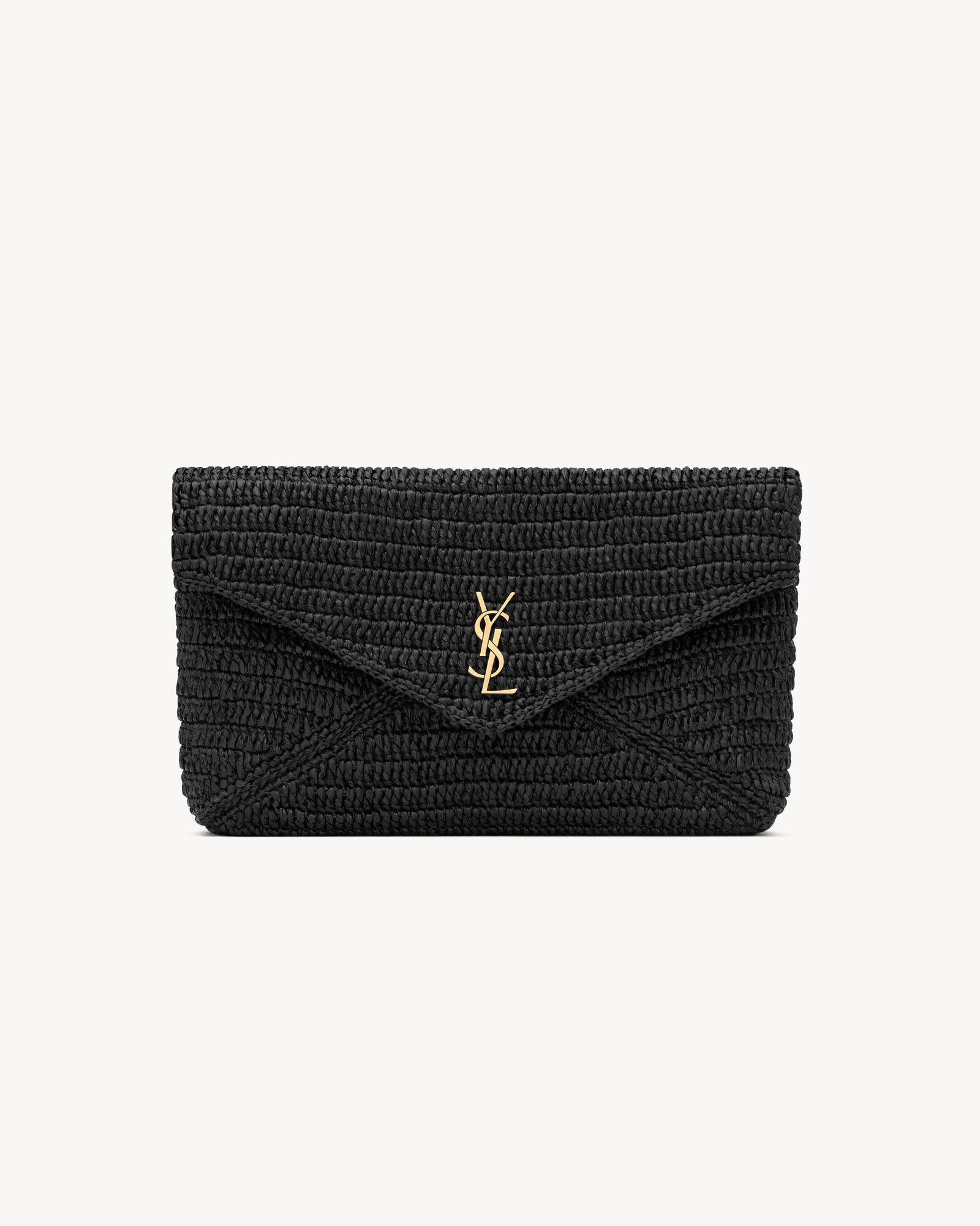 CASSANDRE large envelope pouch in raffia — 839340GAAFP1000