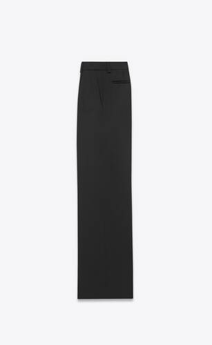 flared pants in silk satin