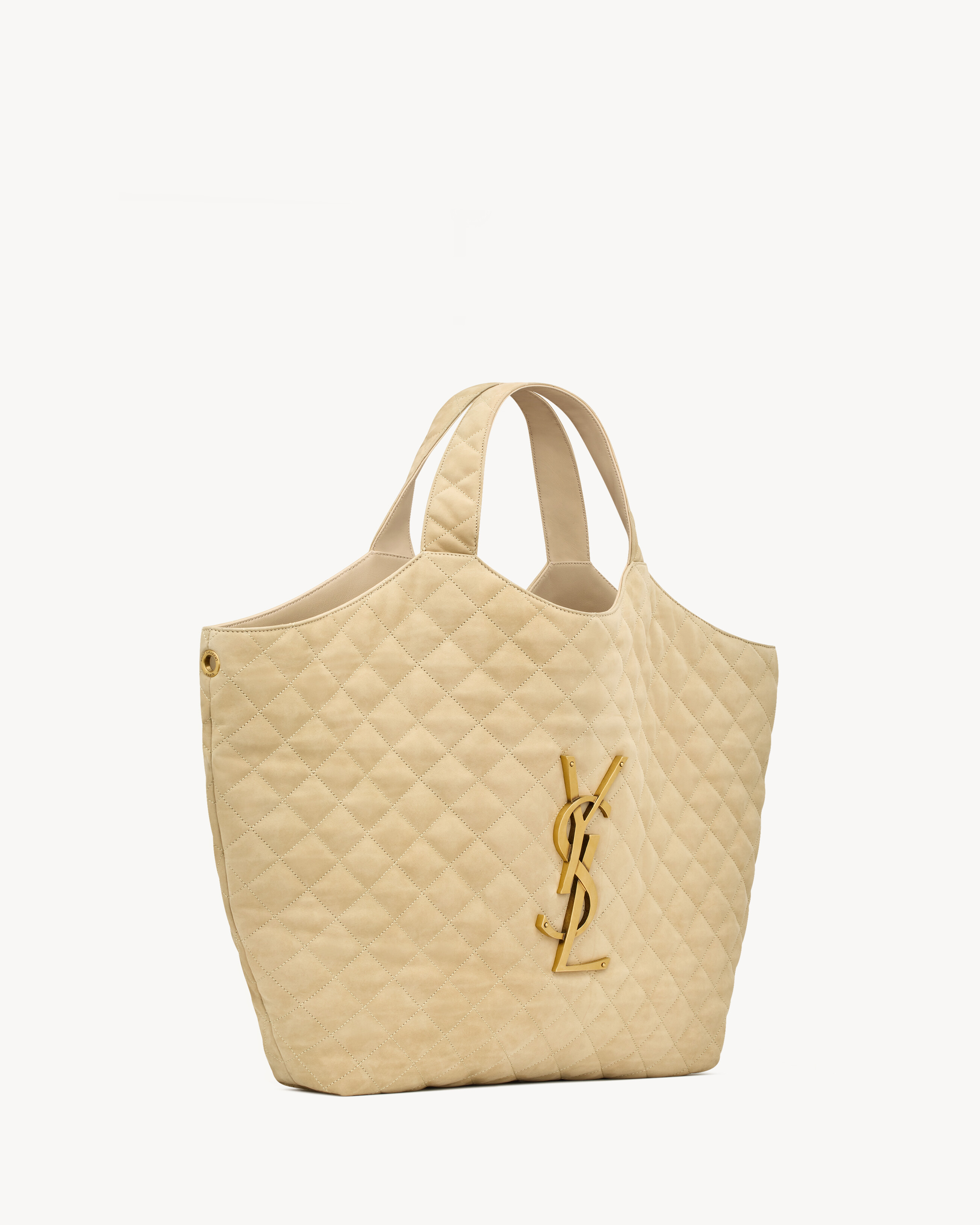 ICARE in quilted nubuck suede