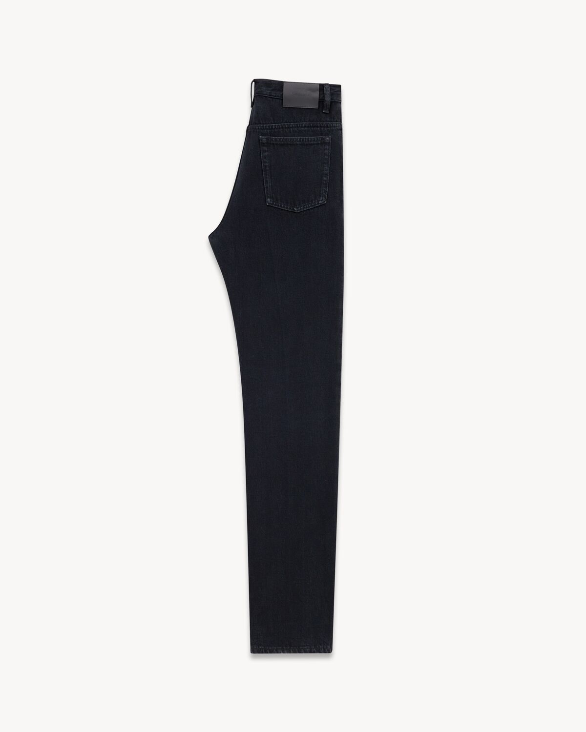 Jeans dritti in denim nero carbone