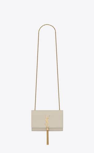 kate small chain bag with tassel in grain de poudre leather