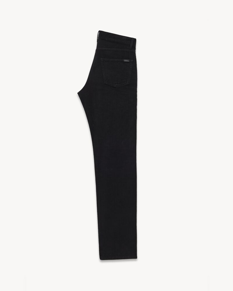 Jeans a gamba dritta in velluto a coste spring black