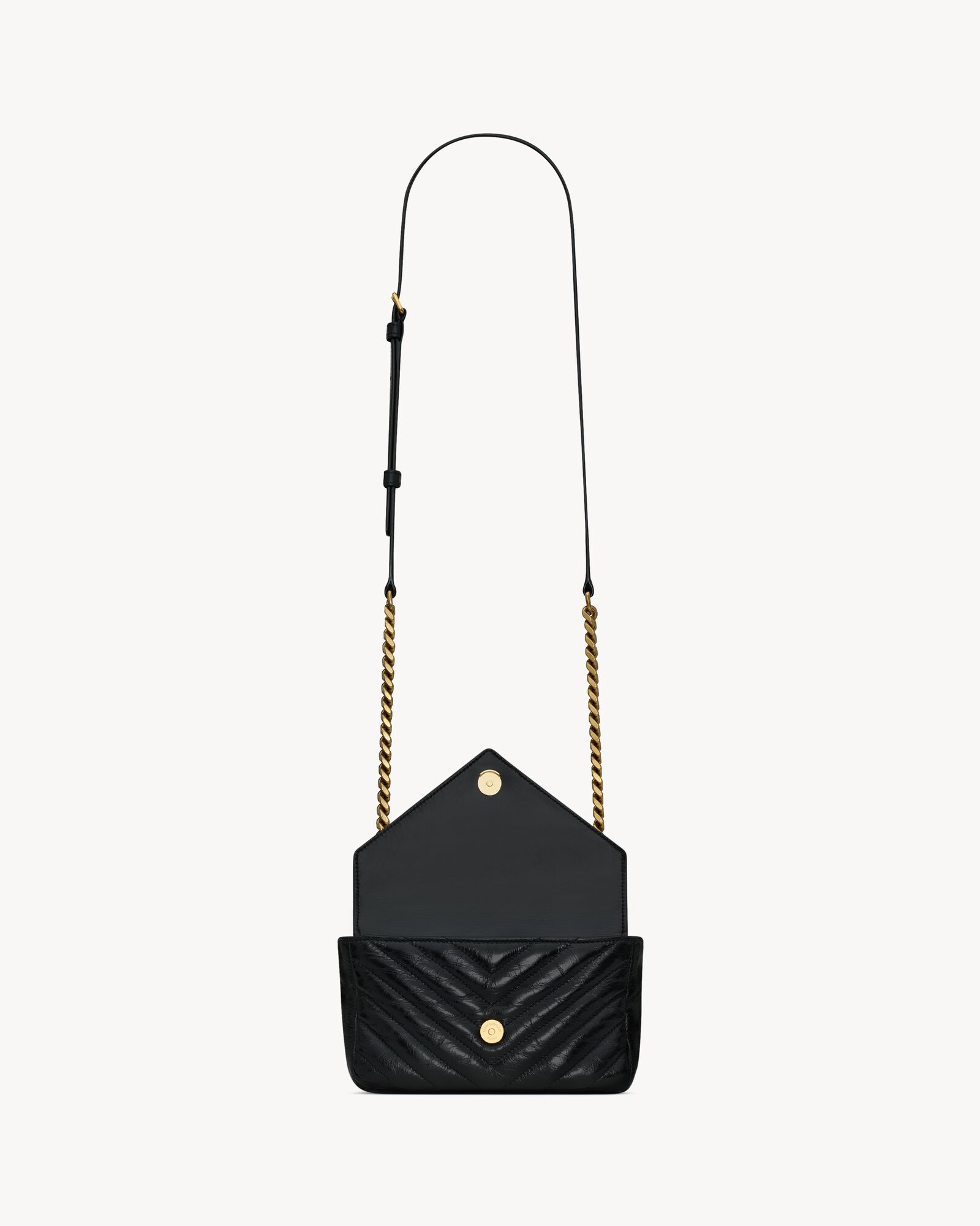 COLLEGE mini chain bag in shiny crackled leather | Saint Laurent | YSL US