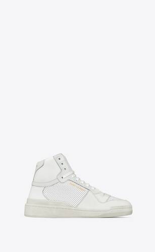sl24 mid-top sneakers in used-look perforated leather