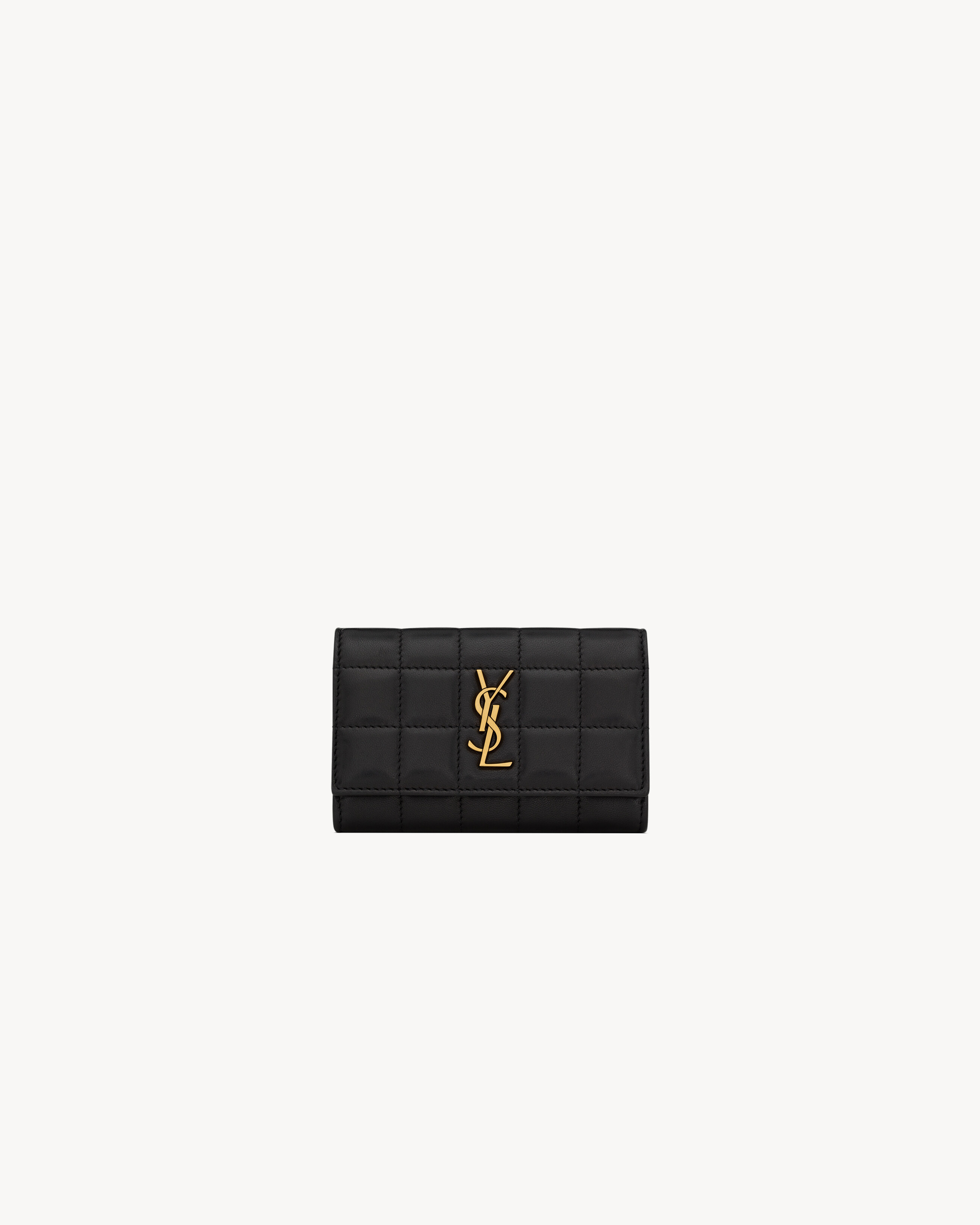 CASSANDRE MATELASSÉ CARRÉ compact card case in lambskin