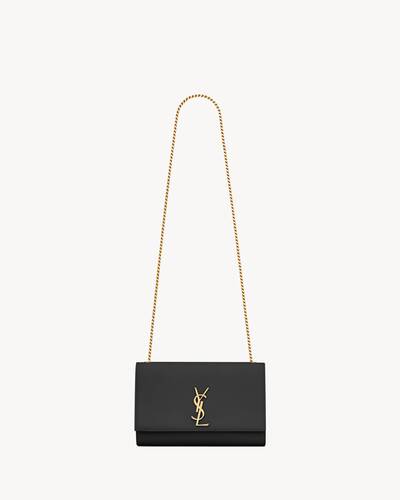 Kate Medium Leather Shoulder Bag in Black - Saint Laurent