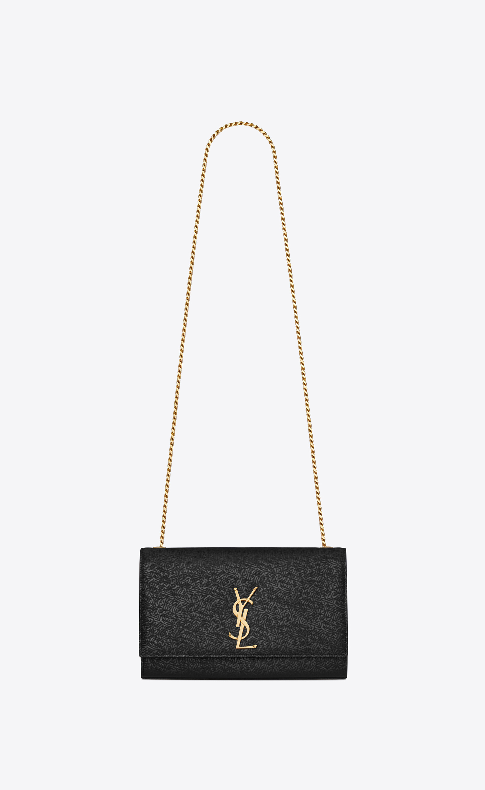 Kate medium chain bag in grain de poudre embossed leather | Saint