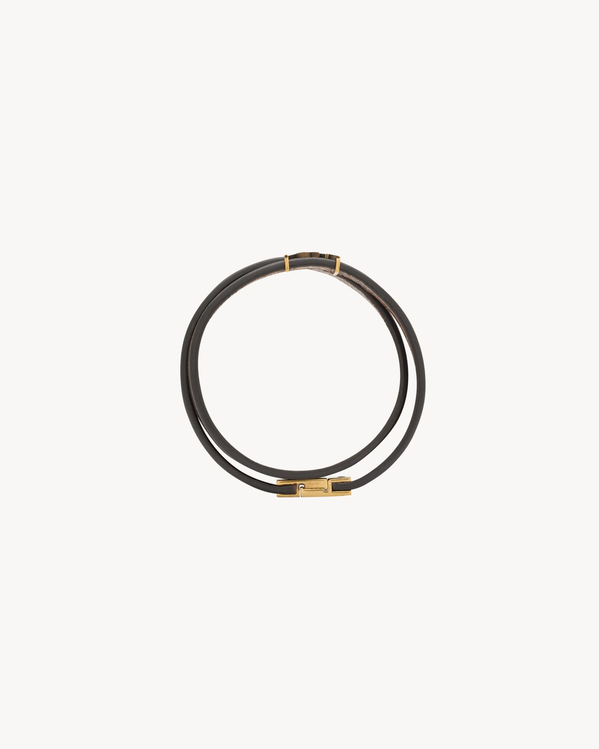 cassandre double-wrap bracelet in leather