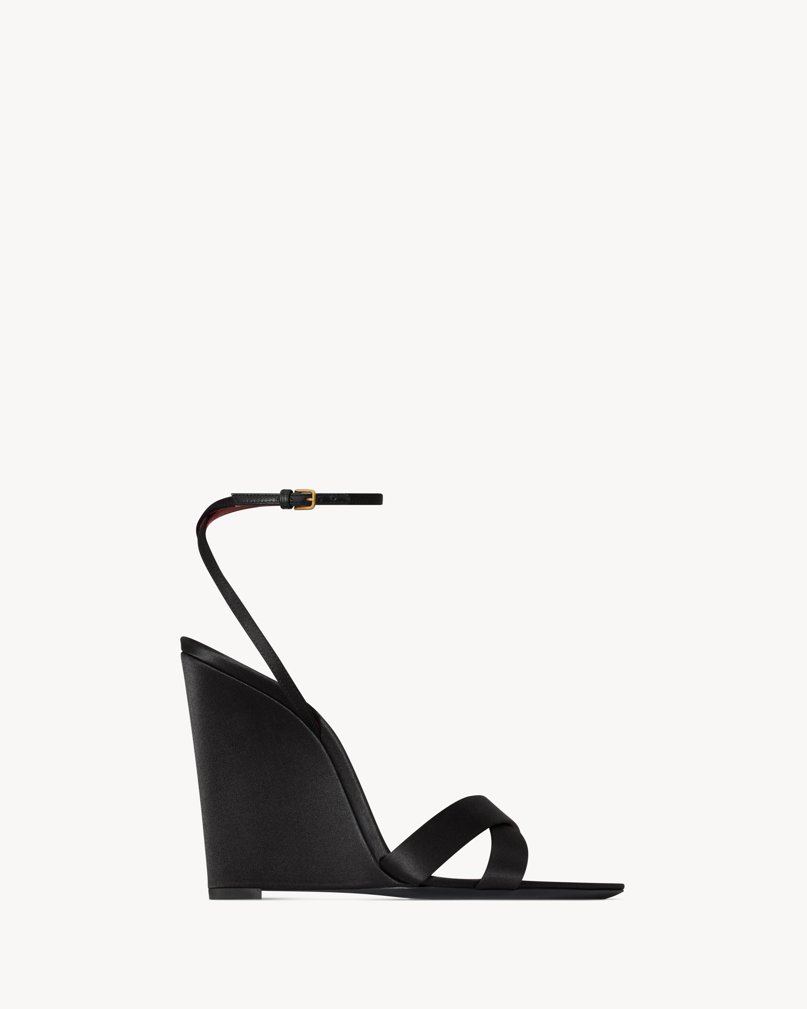 BIBI wedges in satin crepe | Saint Laurent | YSL US