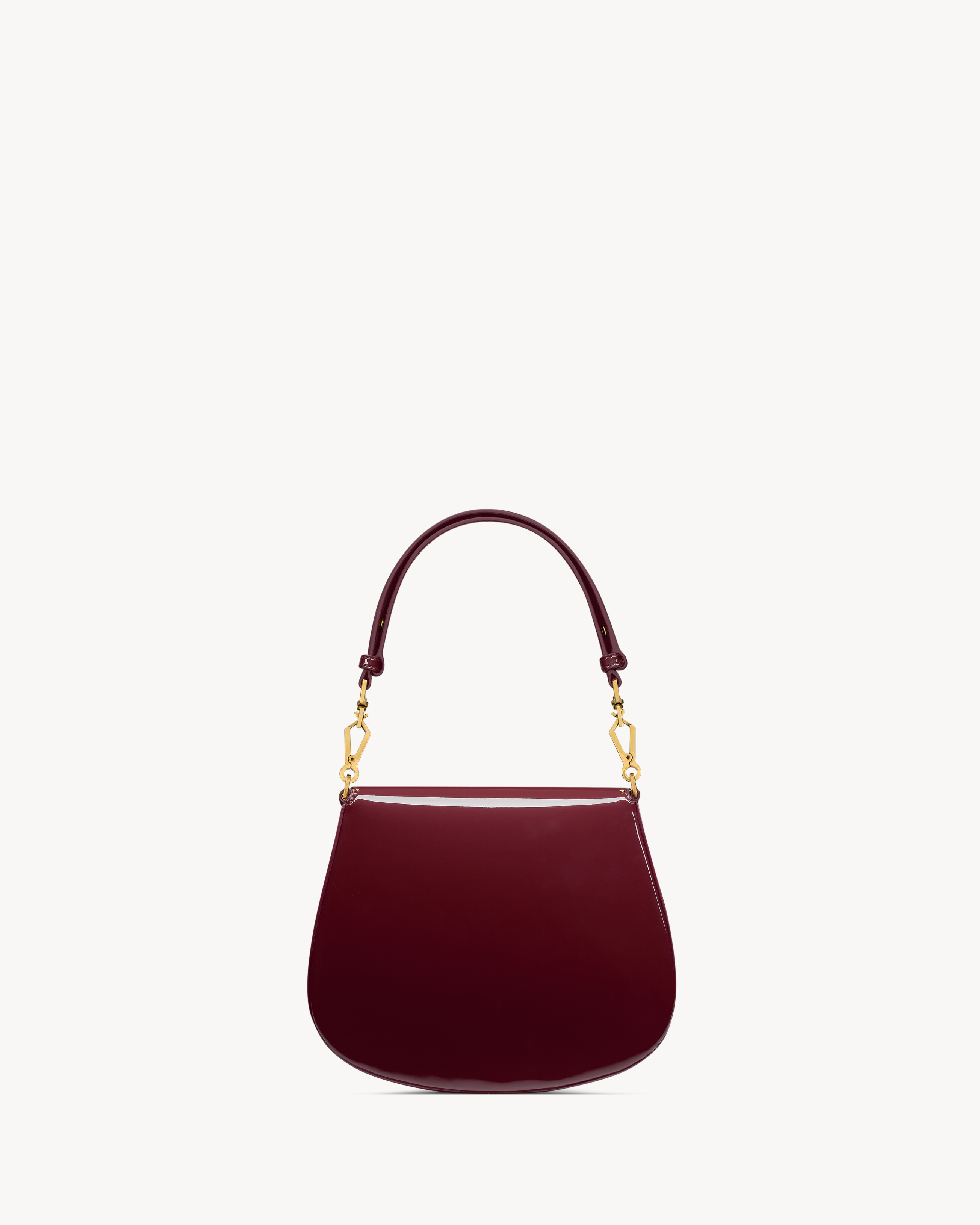 mini Voltaire Top Handle borsa borsa in pelle verniciata