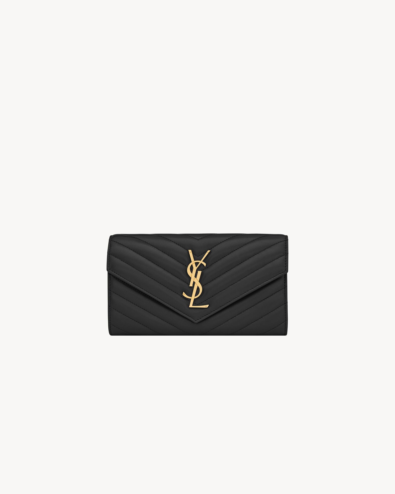 CASSANDRE MATELASSE large flap wallet in lambskin Saint Laurent YSL