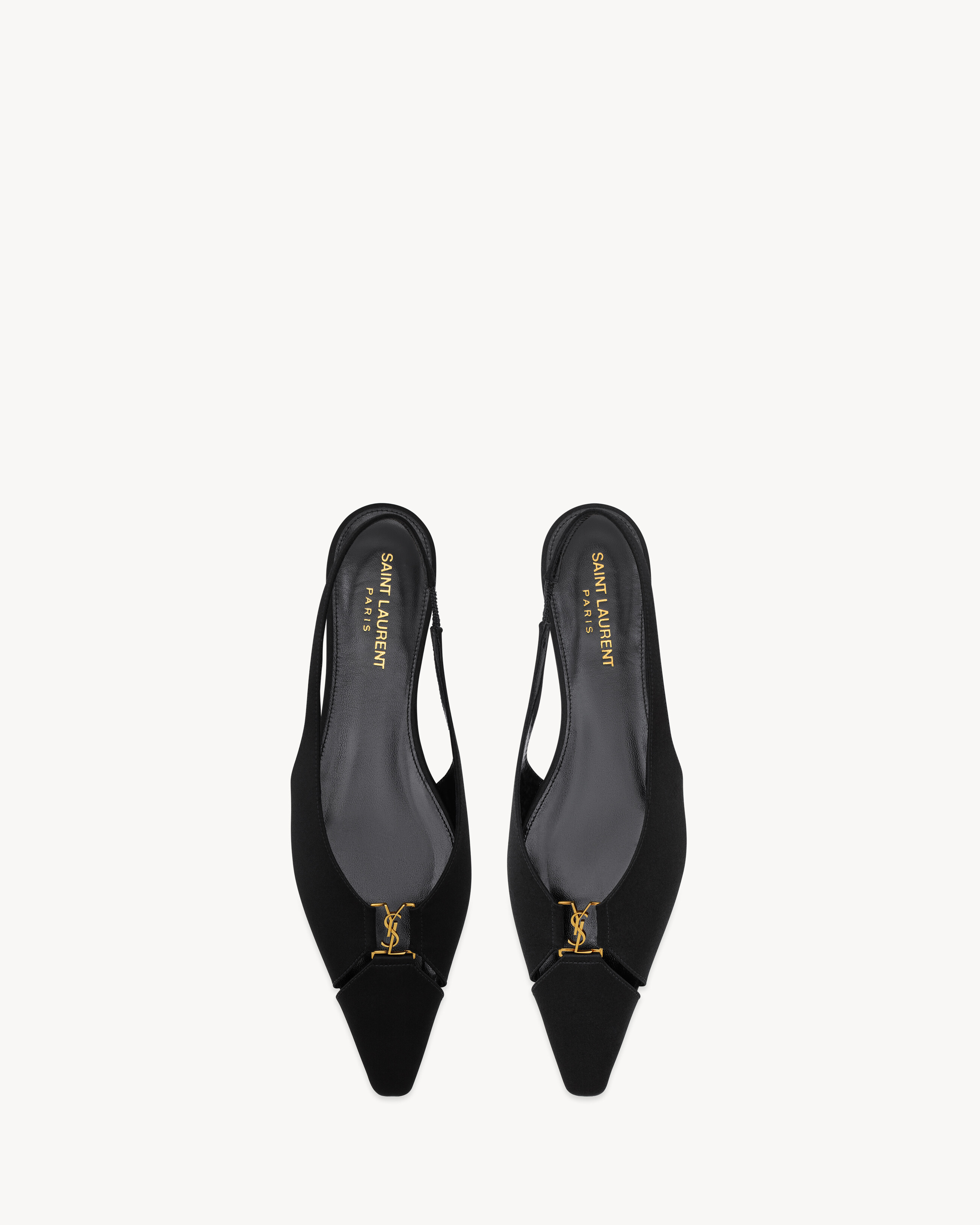 BABYLONE slingback flats in satin crepe | Saint Laurent | YSL.com