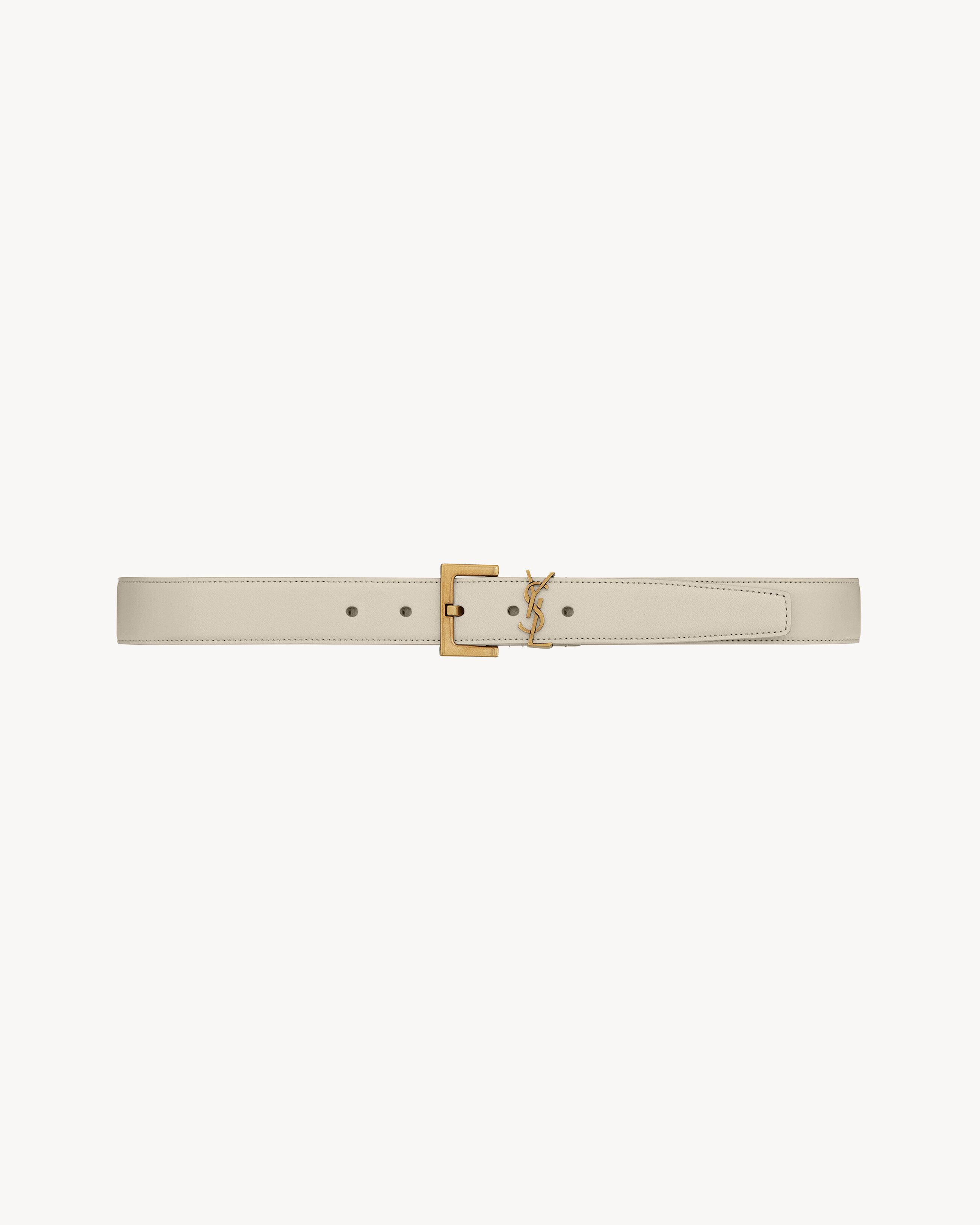 CASSANDRE BELT WITH SQUARE BUCKLE IN SHINY BOX SAINT LAURENT LEATHER