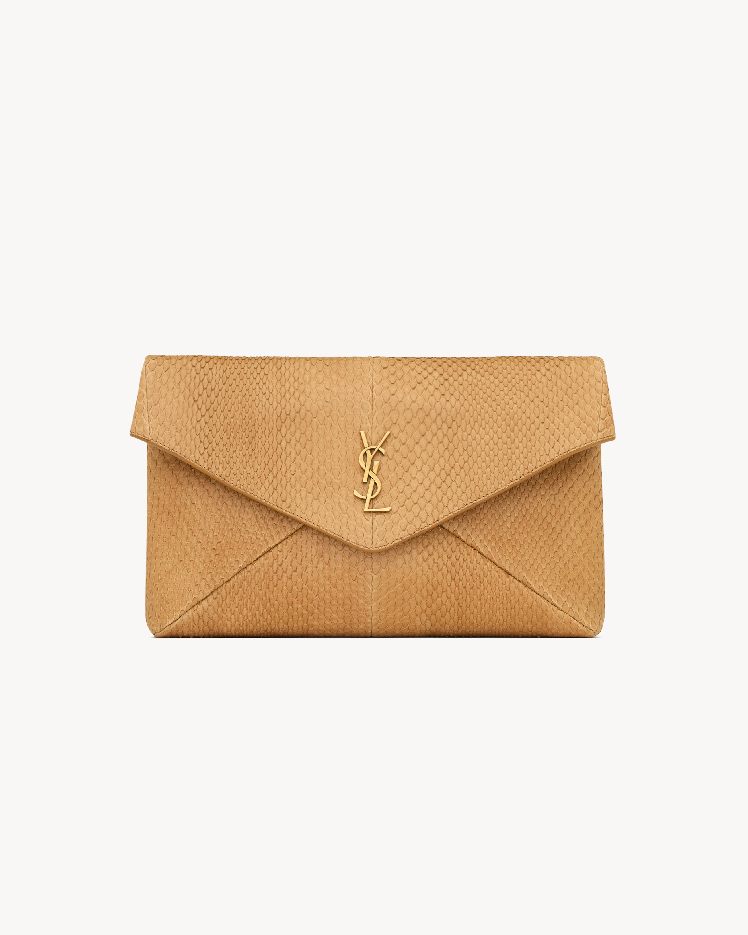 Große CASSANDRE Envelope-Tasche aus Pythonleder