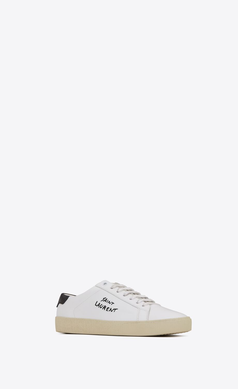 Court classic sl/06 embroidered sneakers in smooth leather | Saint ...