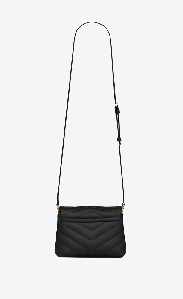 SAINT LAURENT: Toy loulou bag in quilted leather - Black