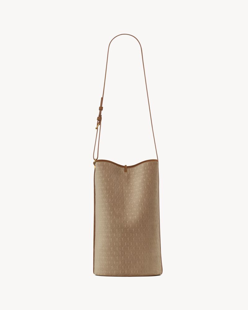 le monogramme bucket bag in velvet and suede