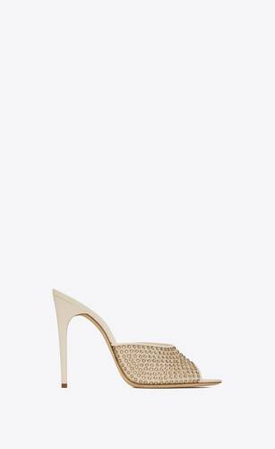 blonde mules et strass