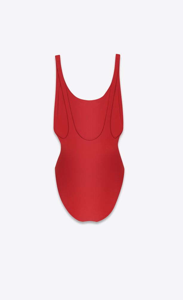 One-piece swimsuit in jersey | Saint Laurent | YSL.com
