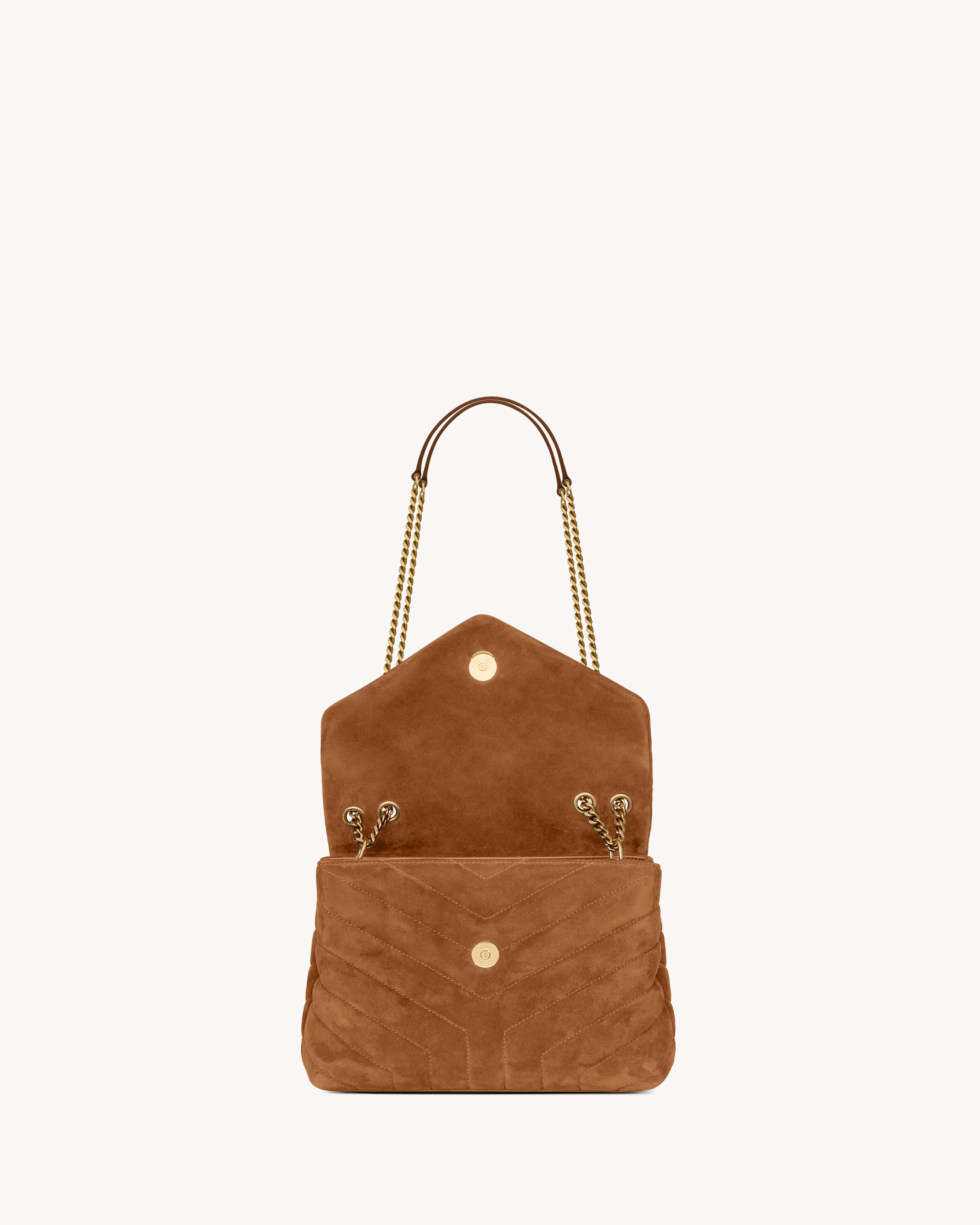 LOULOU SMALL IN QUILTED SUEDE