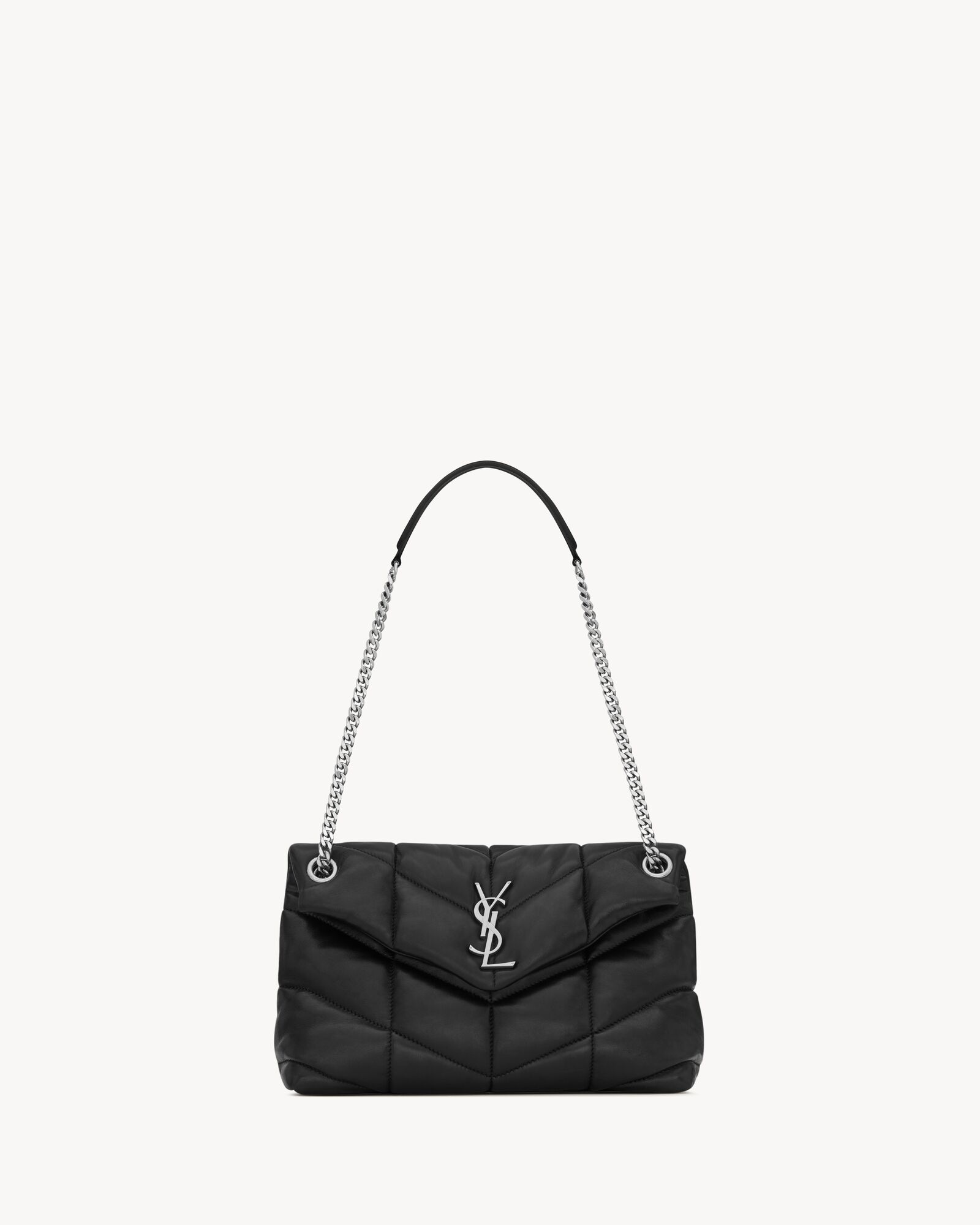 Loulou puffer small suede shoulder bag sale