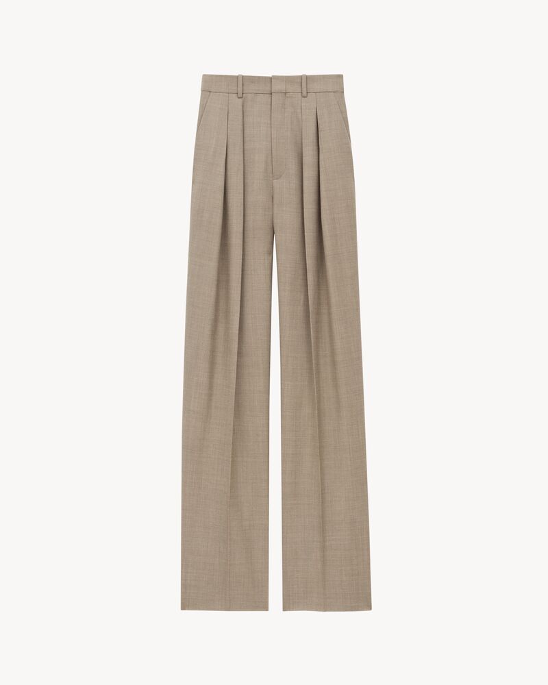 Pantalon ample en laine caviar