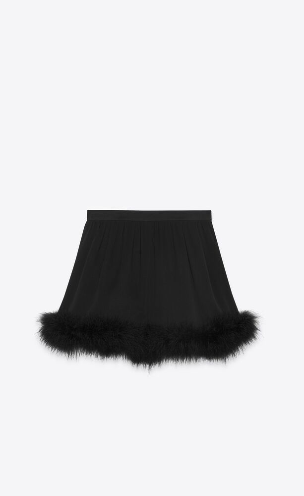 Fluffy shop silk shorts