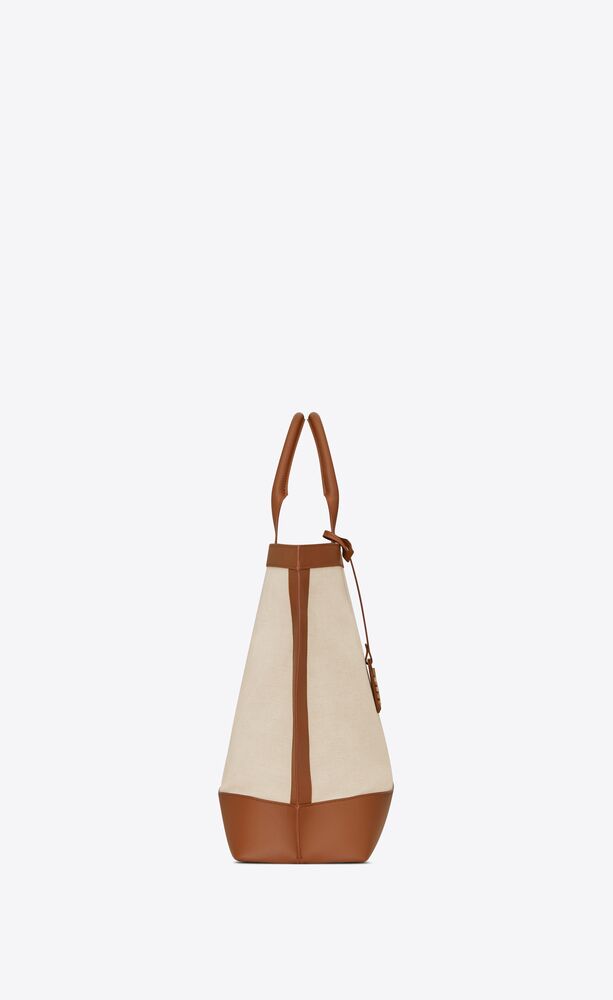 shopping tag in canvas and leather