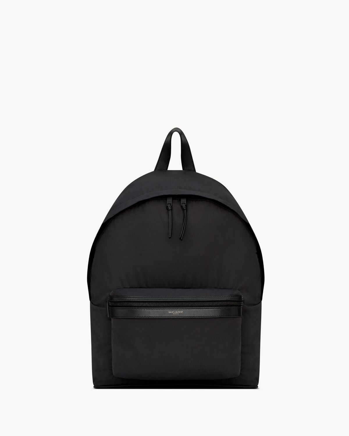 city backpack in nylon ripstop and leather