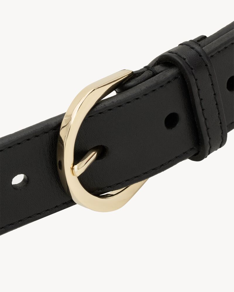 crescent moon belt in leather