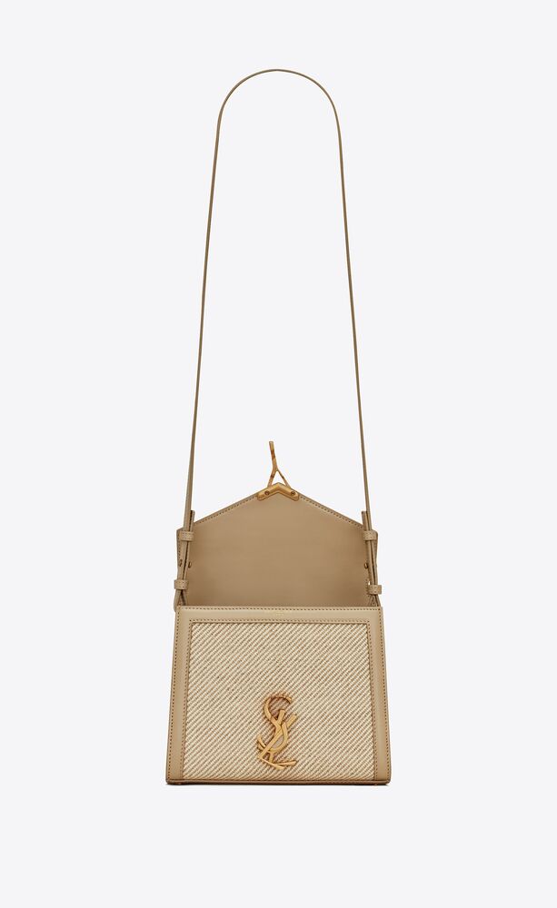 Cassandra mini top handle bag in canvas and box Saint Laurent leather | Saint Laurent | YSL.com