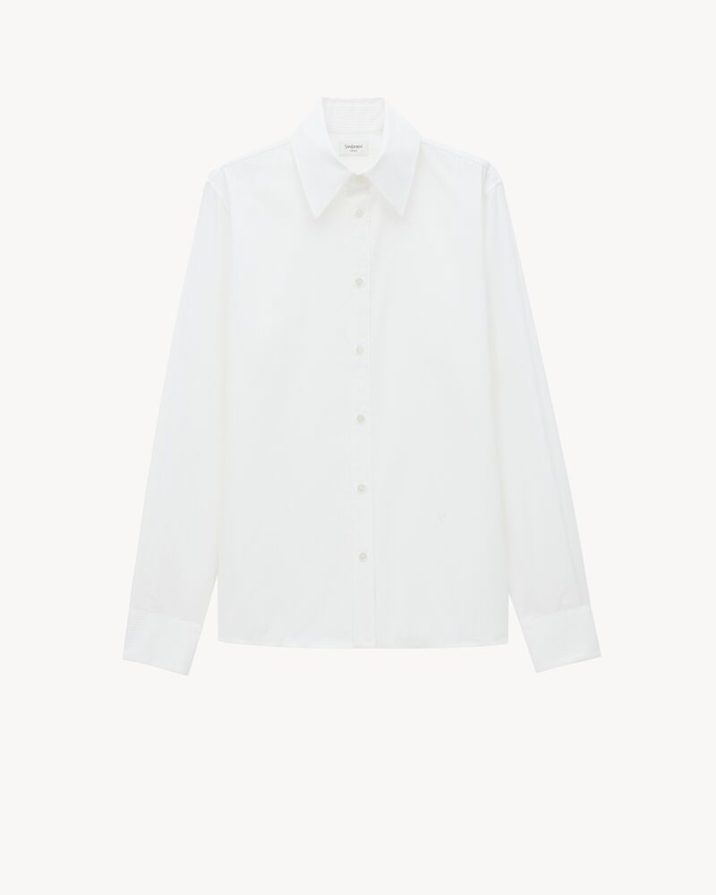 CASSANDRE shirt in self-stripe cotton poplin