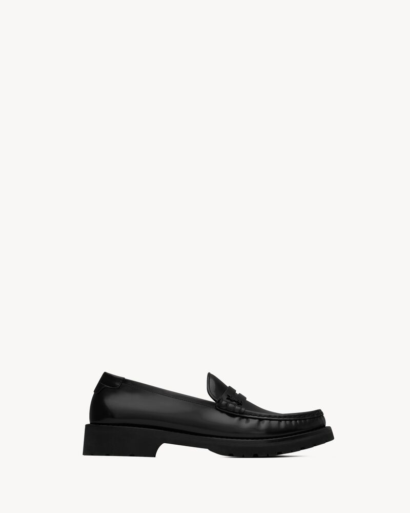 Le Loafer chunky penny slippers in glazed leather