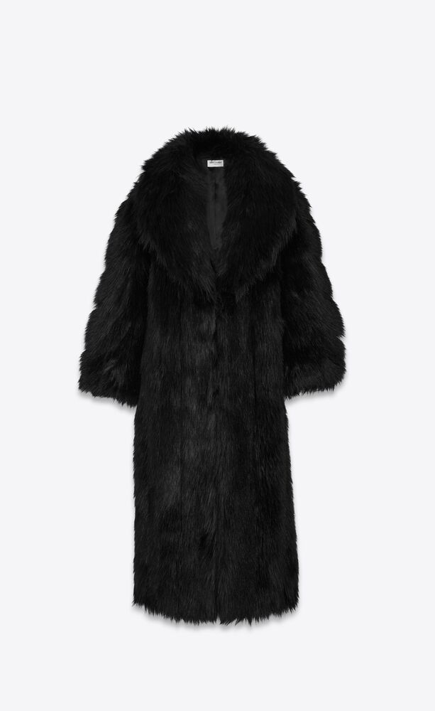 Coat in animal-free fur | Saint Laurent | YSL.com