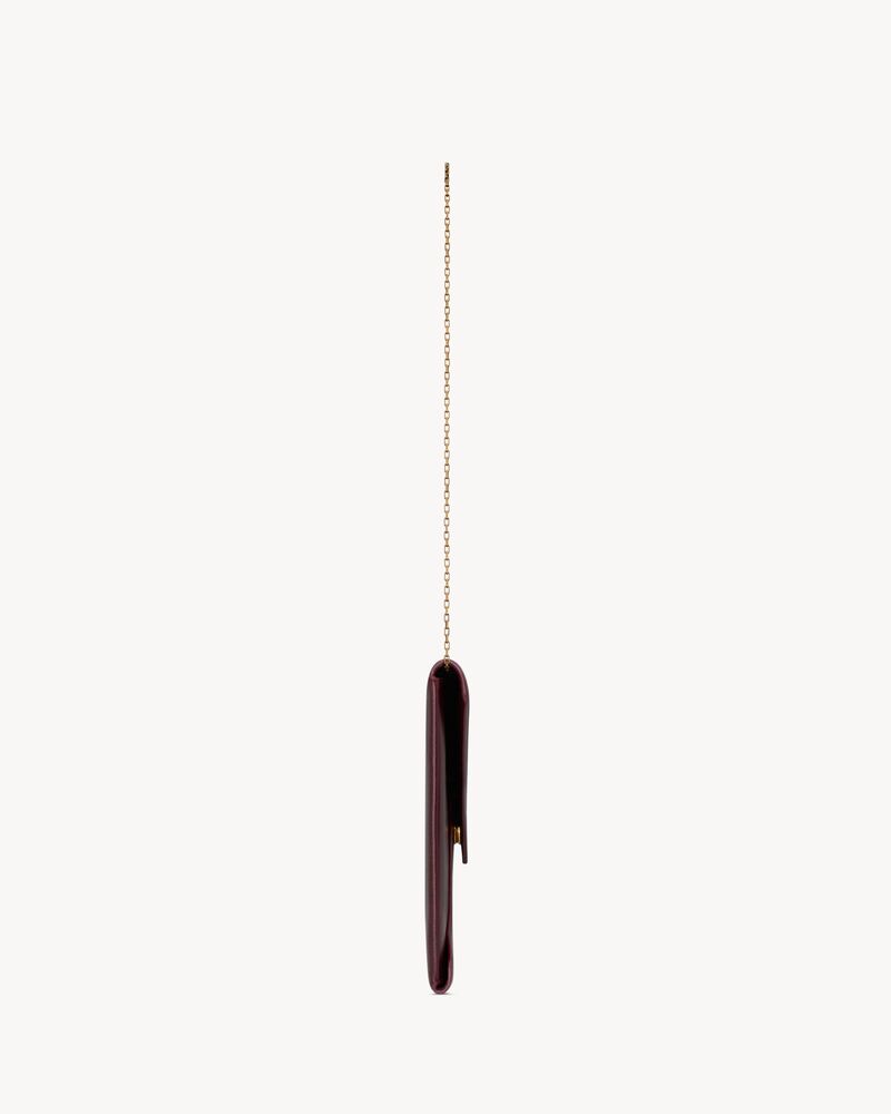 LETTER large pouch on chain in leather